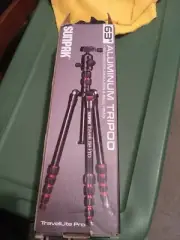 Sunpak 620601BB Travellite Pro Reverse Folding 63" Tripod - Black With Red...