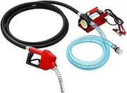 AUSWAY Fuel Transfer Pump Electric Diesel Kerosene 12V DC 10GPM Nozzle Hoses Portable Truck Excavator Reserve Tank Refuel