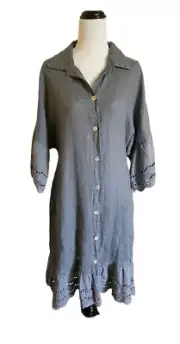 VERA MODA Mid Sleeve Button Down GREY Dress Size S/M - NWT - RRP$169