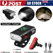 Mountain Bike Lights USB Rechargeable Bicycle T6 LED Torch Front Rear Lamp Set