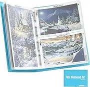 ARTDOT Diamond Painting Kits Storage Book for Adults,Portable Portfolio Folder with Protective Sleeves for Diamond Art Accessories and Storage Tools