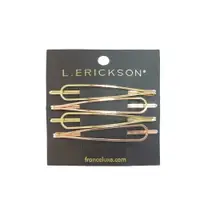 在飛比找康是美優惠-L. ERICKSON 金色系髮夾 4入組(夾鏈袋裝)