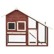 Andala Pets Rabbit Hutch Mocha and White 140x63x120 cm