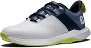 [FootJoy] Men's Prolite Golf Shoe, White/Navy/Lime, 15