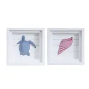 2x LVD Wall Hanging Art Coastal Display Home/Room/Lounge Decor 16x16cm Assorted