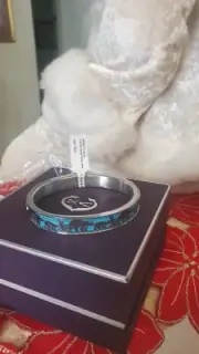 Charriol FOREVER Bangle Bracelet Polar Bear size L NWT Stainless steel