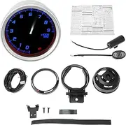 X AUTOHAUX 2" 52mm Tachometer Gauge Colorful Pointer RPM Tachometer Tach Gauge 0-9000RPM W/Sensor and Bracket Universal Tachometer Car DC 12V