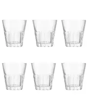 10 Strawberry Street Set of 6 Stepback Glassware: Double Old Fashioned