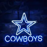 Dallas Cowboys Custom Neon Sign Shop Wall Light Game Room Handcraft Gift 19"x15"