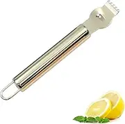 Lemon Zester Grater Knife Tool Stainless Steel with Channel Garnish Citrus Lime with Channel Knife and Hanging Loop