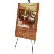 Quartet Heavy-Duty Adjustable Instant Easel Stand, 25 to 63 High, Steel, Black Q