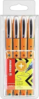 Stabilo Bionic Worker Rollerball 0.5mm Medium, Set of 4, Multicolored