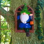 Whimsical Fairy Garden Gnome Statue, Tree Faces Decor Outdoor -5.9 Inch, Funny G