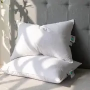 Goose Feather down Pillows King Size Set of 2, Luxury Soft Feather down Pillow f