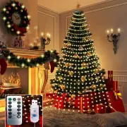 USB 5V 280LED Christmas Tree Waterfall Lights Fairy String Waterproof Decor RGB