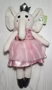 NWT Spark Create Imagine Ballerina Elephant Plush W/Rattle & Crinkle Sound 17"