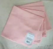 NEW SET OF 4 BENSON MILLS TWEED FABRIC NAPKINS LIGHT ROSE CORAL SUMMER TABLE