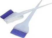 Hair Dye Brush Comb Soft Nylon Hair Highlighting Brush Applicator Double Sided Comb Glitter Handle for Home Salon (Blue)
