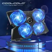 Laptop Cooling Pad 2 USB 5 Fan Gaming Led Light Notebook Cooler For 12-17inch