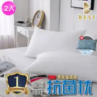 在飛比找PChome24h購物優惠-【BEST貝思特】吸濕排汗透氣抗菌枕_買一送一(可水洗/3M