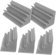 ULDIGI 5pcs Sound-absorbing Cotton Wedges Walls Dampening Recording Soundproof Material Acoustic Sound Absorber Speaker Isolation Pads Sound Absorbing Board Grey