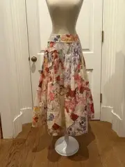 ZIMMERMAN Linen/Silk Floral Skirt Size 1 - Never Worn New With Tag