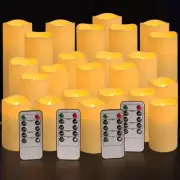 Set of 24 Waterproof Outdoor Flameless Candles, LED Candles with 4 Remote and...