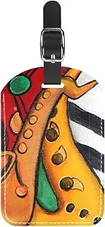 [WOSHJIUK] Luggage Tags,2 Pack Labels Suitcase Tags,Musical Instrument Piano,Luggage Tags Privacy Protection Travel Bag Tag