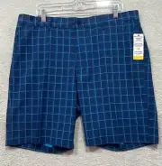 Jack Nicklaus Mens Sz 38 Golf Shorts Classic Navy Plaid $60