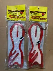 2 of Dream Weaver Spin Doctor 8" Flashers Red Glow Crush Fishing Lures NIP
