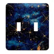 Metal Light Switch Plate Cover Celestial Stars Decorative Light Switchplate C...