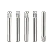 2x16mm 304 Stainless Steel Dowel Pins, 5Pcs Knurled Head Flat End Dowel Pin