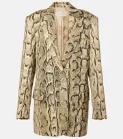 [Dries Van Noten] Dries Van Noten Snake-effect jacquard blazer AU 12 multicoloured