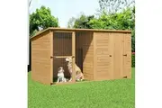 i.Pet Dog Kennel Extra Large 2.28M Wooden House Bed Outdoor Pet Puppy Cabin Log
