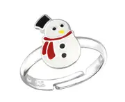 Silver Snowman Ring for Boys & Girls