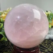 2.34kg 113mm Natural Pink Rose Quartz Sphere Crystal Ball Heal Reiki Gift Decor
