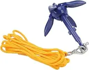 Emoshayoga Boat Anchor Kit , Boat Grapnel Aluminium Foldable with Storage Bag for Rock Bottom