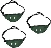 SAFIGLE 3pcs Lightweight Kids Hip Bag Small Eyes Design Leisure Belt Pouch Kids Waist Bag for Activities