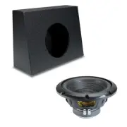 Alpine W10S4 Subwoofer + Rhino-Coated Universal Single 10" Sub Box Combo