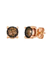 Le Vian Chocolate Solitaire 14K Rose Gold 0.98 ct. tw. Diamond Stud Earrings