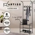 Artiss Clothes Rack Coat Stand 179cm Metal Garment Hanger Rail Closet Hook Shelf