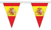 SPAIN WITH CREST 20 metre TRIANGLE BUNTING 30 FLAGS flag 54 FLAGS SPANISH
