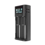 2 Slots USB Lithium Battery LCD Charger For 18650 21700 26650 Smart Rechargeable