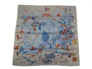 HERMES Scarf KARE90 CARRE Carré 90 Sur Mon Nuage My Cloud Cream Hermes