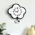 Mute Cloud Sheep Clock Cartoon Home Decoration Swing Wall Clock Living Room