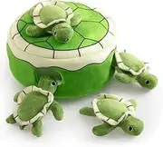 Hollypet Plush Dog Toy, Squeaky Dog Toys, Large Dog Toys, Stuffed Animal Dog Toy, Dog Chew Toys for Small, Medium, Large Dogs, Cute Turtle Toy, Indoor Birthday Gifts Toy