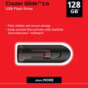 SanDisk USB Cruzer Glide 3.0 128GB Flash Drive Memory Stick CZ600-128G