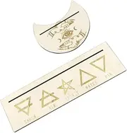 1 Set Tarot Card Holder Easel Tarot Deck Display Stand Moon Phase Tarot Stand Clear Bracket for Tarot of Stands Decorative Playing Cards Tarot Altar Stand Vendors Card Rack Wood