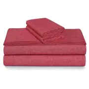 Yarn Dyed 100% Cotton Flannel Standard Pillowcase Set, Velvety Soft Portugues...