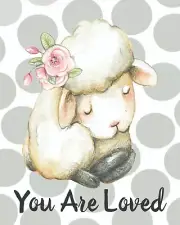 Nursery Wall Art, Baby Nursery Print, Baby Lamb Nursery Wall Art Print 8x10"